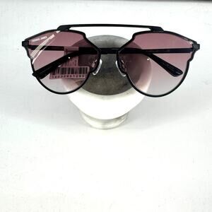 Thomas James LA Scallop Sunglasses Festival Metal Wire Frame Pink Rose Lens